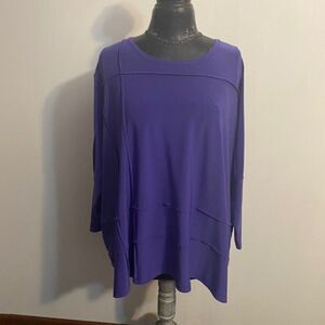 Sympli Purple Dolman sleeves tunic, size 6